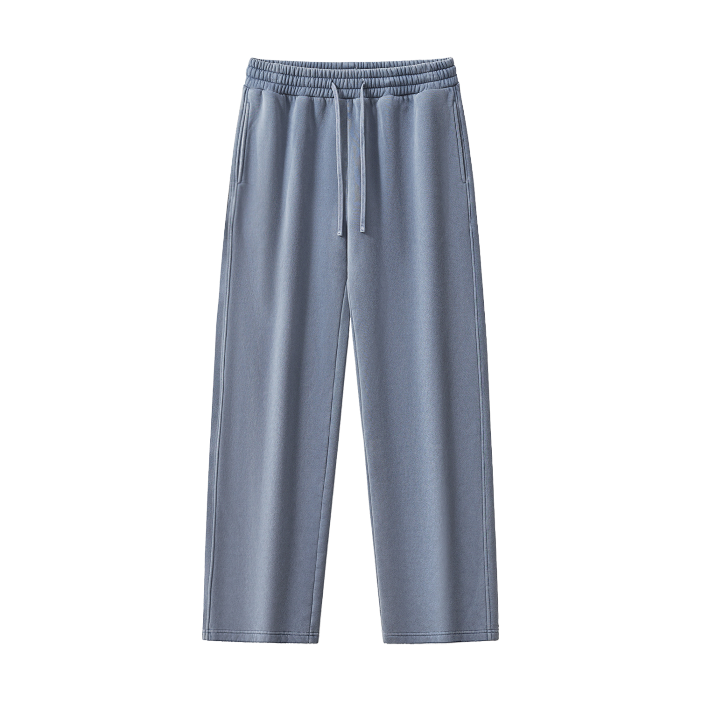 Vent Style Frayed Enzyme Washed Fleece Sweatpants