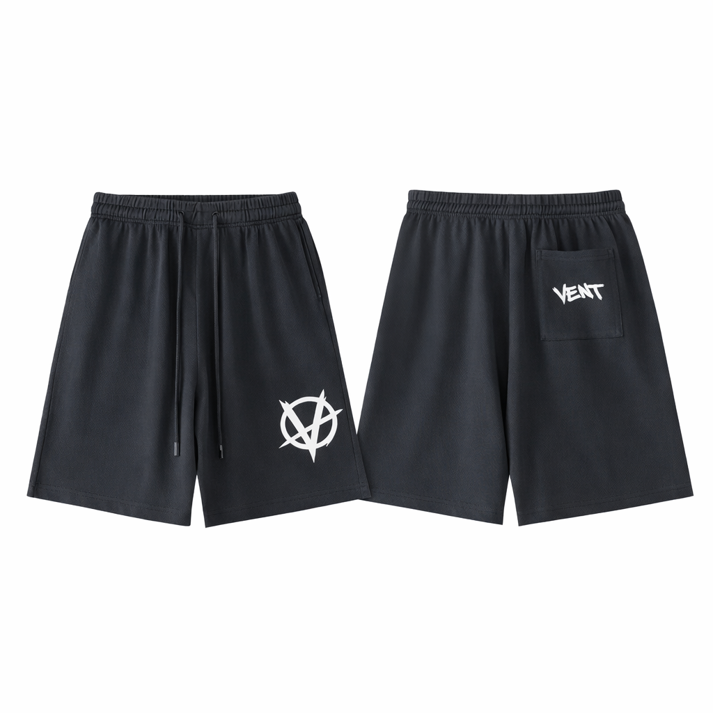 Vent Logo Print Cotton Shorts