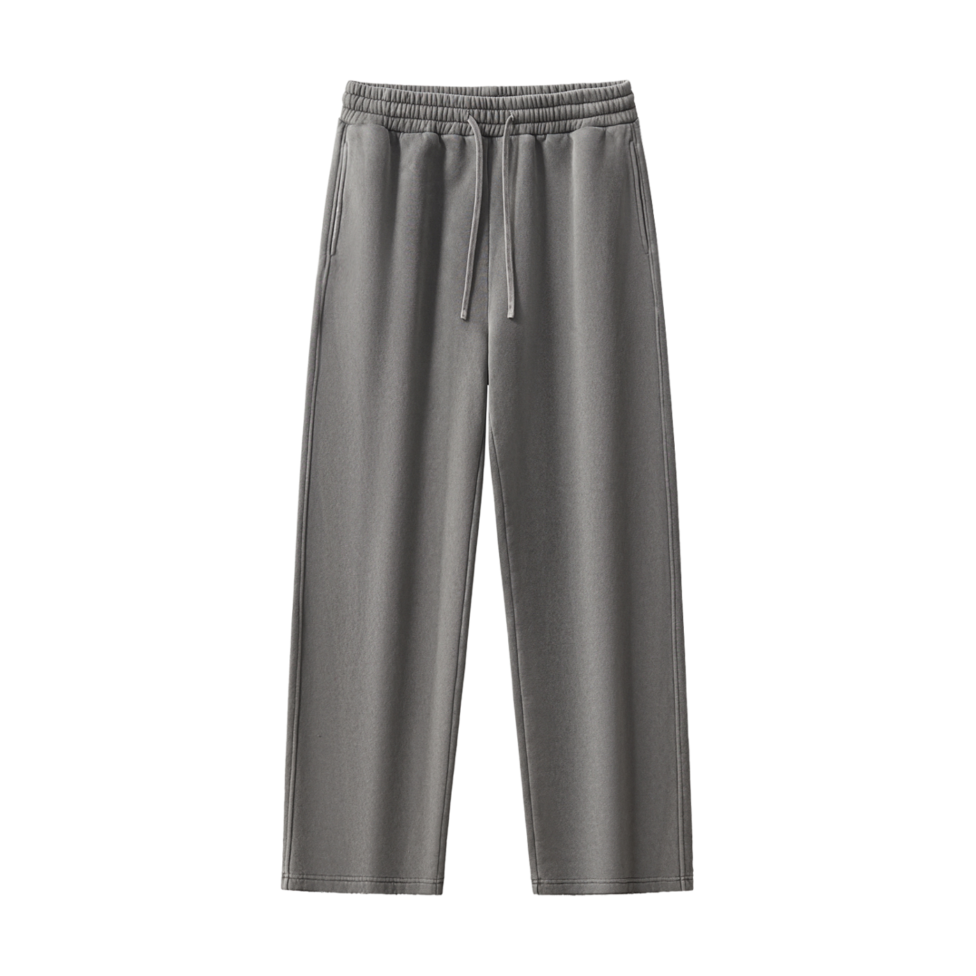 Vent Style Frayed Enzyme Washed Fleece Sweatpants